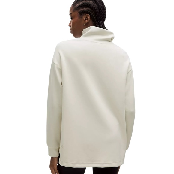 Lululemon softstreme funnel neck long pullover tunic, medium, bone - Picture 3 of 9